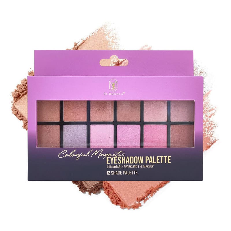 Luxury 12-Color Pigment Long-lasting Luminous Brightening Eyeshadow Palette Healthy Ingredients OEM&ODM